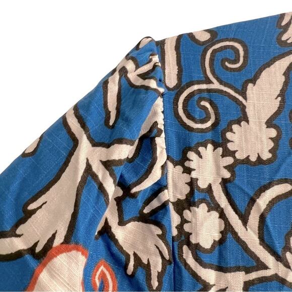 Knox Rose Blue Floral Print Short Sleeve Wrap Dress- Size XS - Picture 10 of 13